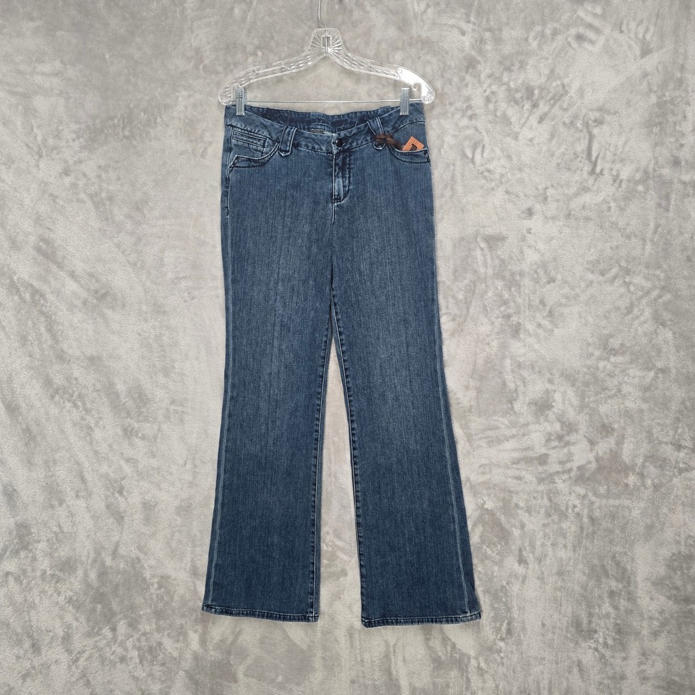 Christopher Blue Flare Y2K Jeans Womens 6 Blue Lloyd Low Rise Dark Wash Western